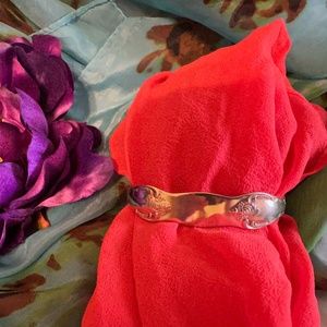 Vintage 1970's Oneida Floral Spoon Cuff Bracelet